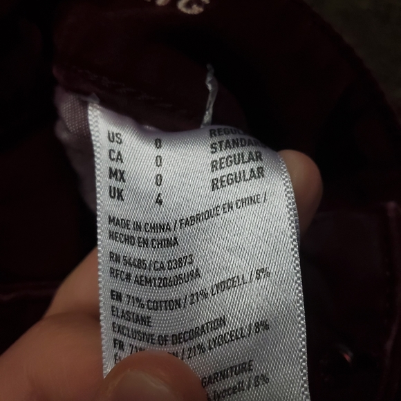 maroon and black AE low waist jeggings - Picture 3 of 3